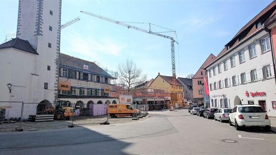 Baustelle am Marktplatz (Foto: W.-D. Massoth)